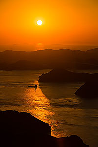 しまなみ海道の夕陽