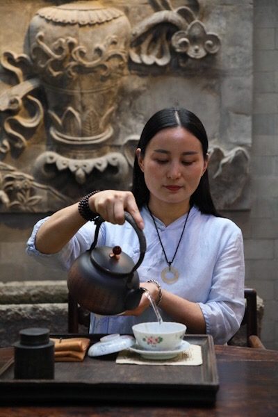 中国安徽省黄山市の銘茶店にて。 中国安徽省黄山市の銘茶店にて。